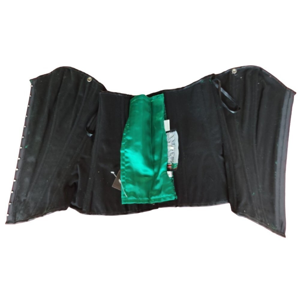 Burleska Green Satin and Lace Corset - Picture 5 of 11